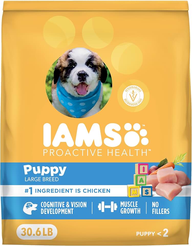 IAMS Proactive Health Smart Puppy Large Breed Dry Dog Food Chicken, 30.6 lb. Bag